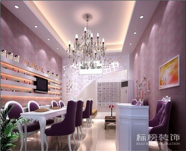 深圳美甲店墻面裝飾怎么做？