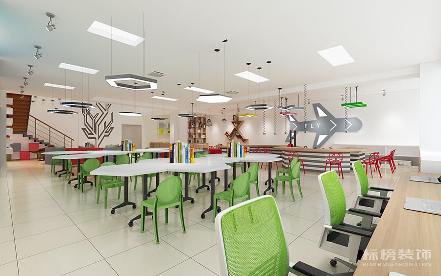 西安航空學院（現(xiàn)代）教育培訓辦公室裝修設計