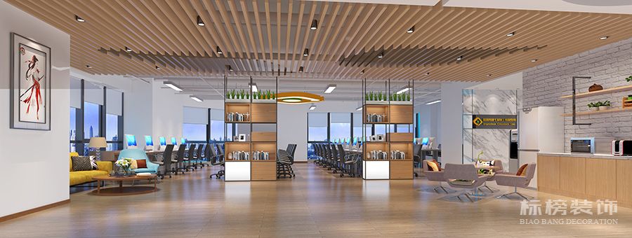 景瀚科技（深圳）有限公司-現(xiàn)代簡約辦公室裝修設計效果圖2