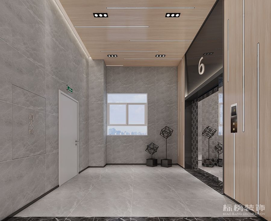 華強(qiáng)方特研究院辦公室電梯間設(shè)計效果圖